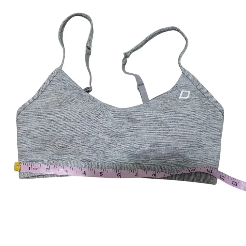Lorna Jane Grey Strappy Sports Bra Heathered
